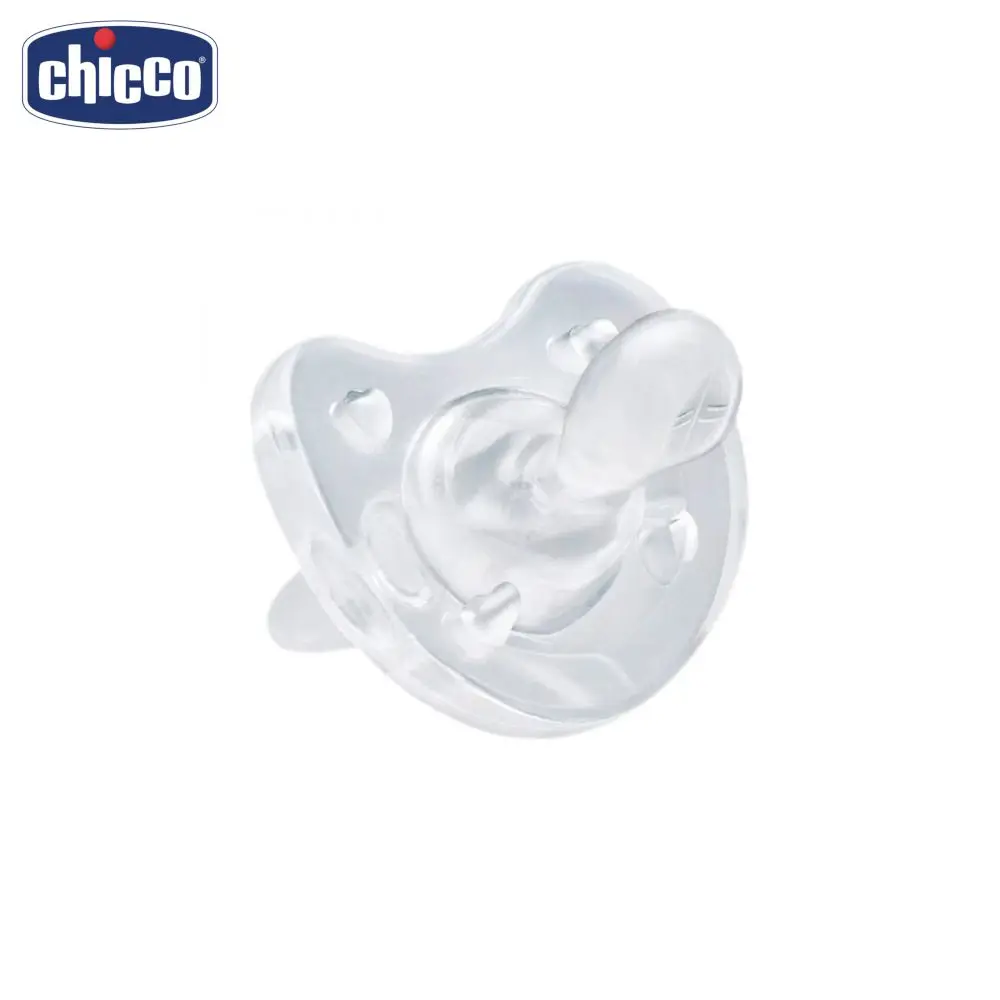 Пустышка Chicco Physio Soft, 1 шт., 0-6 мес., силикон, прозрачн