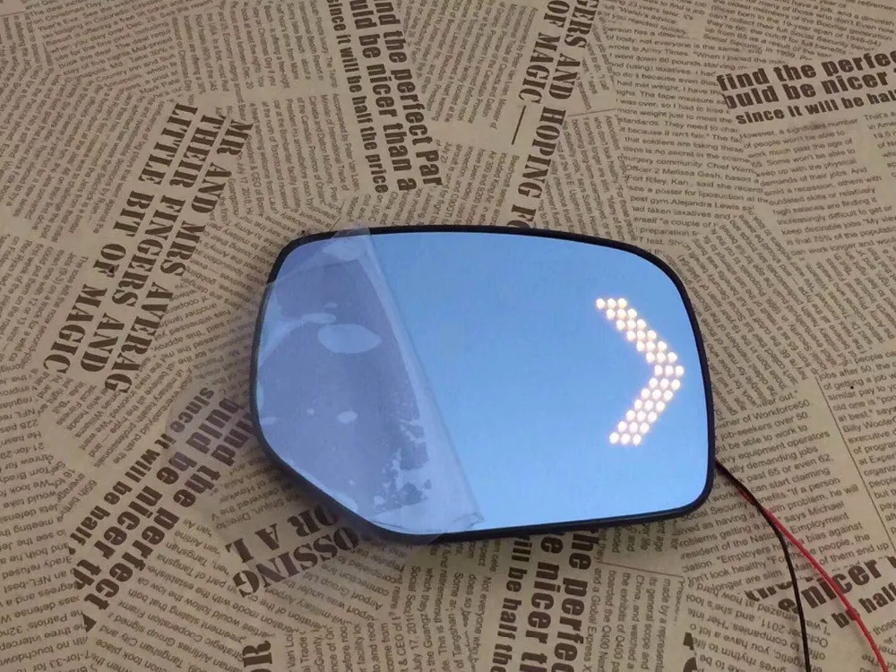Osmrk синее зеркало заднего вида для Lancer Ex с электрическим нагревом, светодиодный динамический боковой сигнал поворота, анти-блики, больше видения