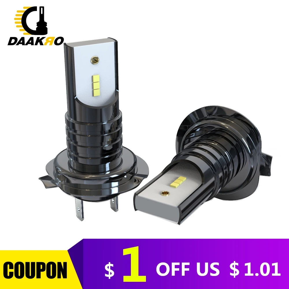 

2PCS Car Led Headlight M7 H7 Led Bulb 100w 6000K Cold White With CSP Chips 50000 Hours Life Auto Lamps Fog Lights Waterproof