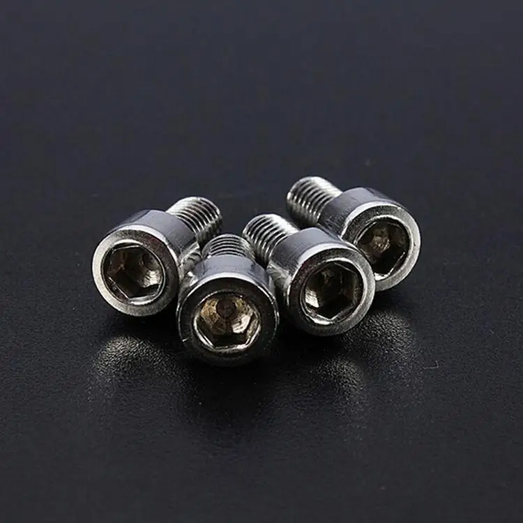 

4Pcs Bike M5 Stainless Steel Water Bottle Cage Bolts Hex Socket Tapping Screw for Bottle Holder Bracket Rack Cycling