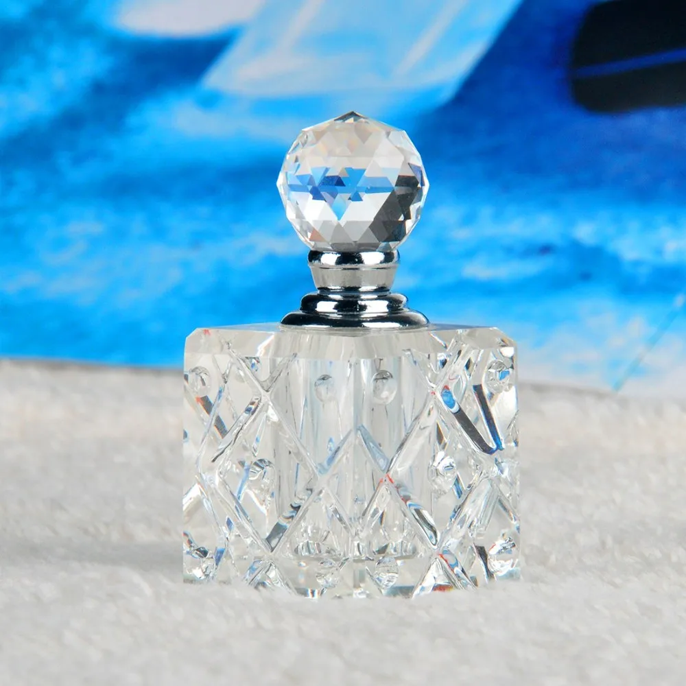80PCS/lot 5ML Clear Crystal Glass Crystal Women Perfume Bottle Empty Refillable Container Travel
