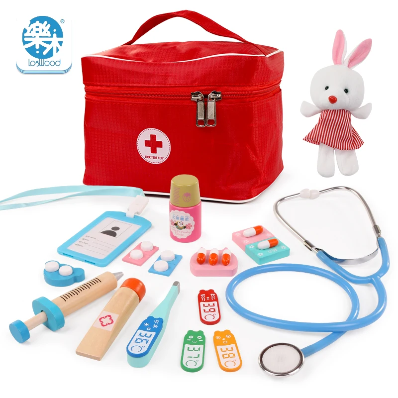 Prezzo Logwood Bambini Giochi da dottore Giochi di ruolo Medico Set Scatola della Medicina Finta Gioco Medico Dentista Giocattoli per le Ragazze