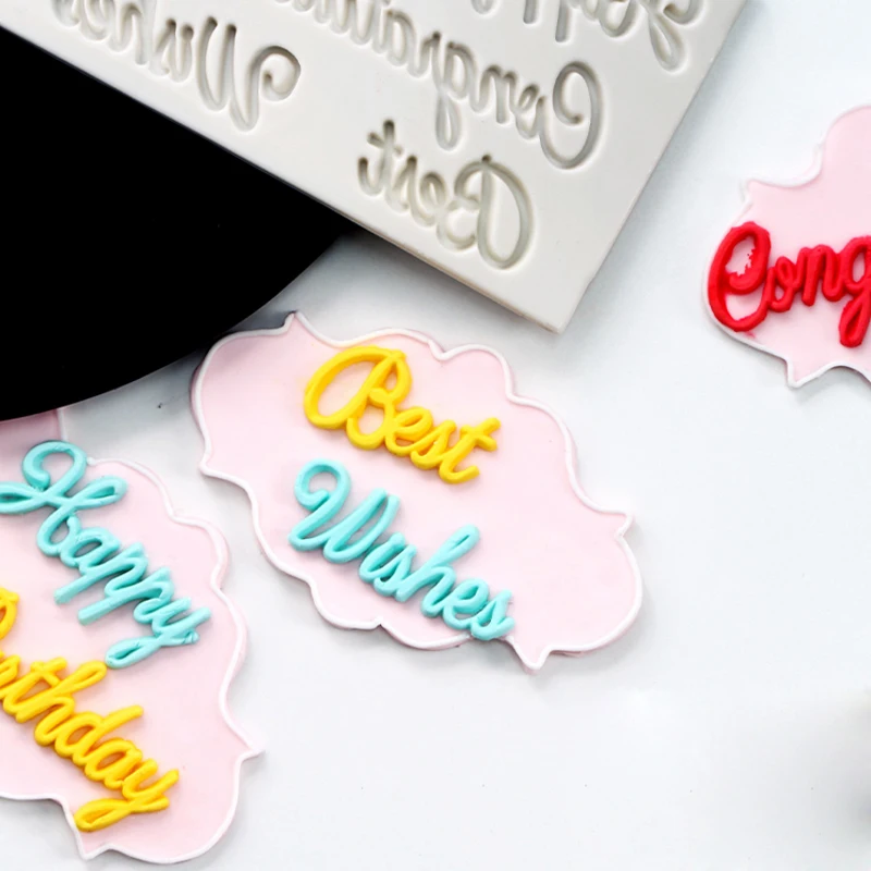 Силиконовая форма с наилучшими пожеланиями для украшения тортов|silicone fondant mold|fondant