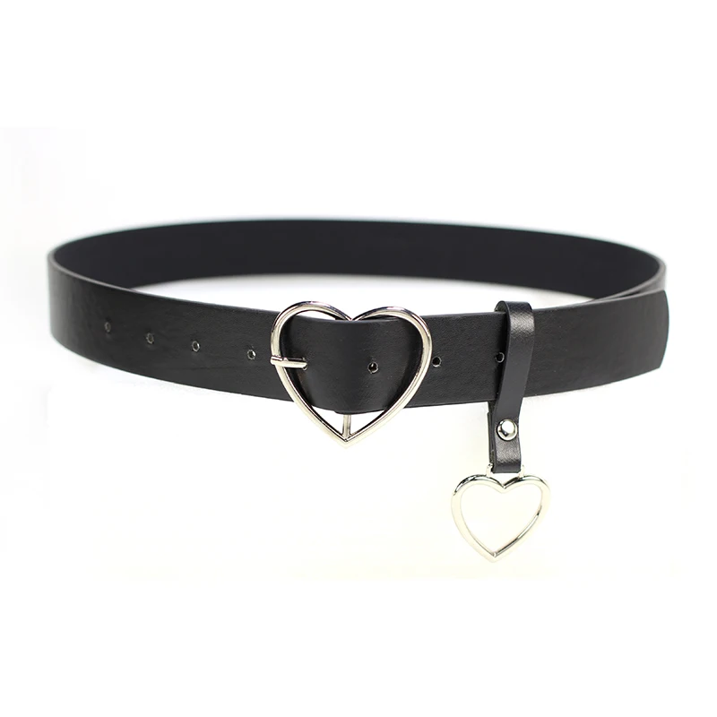 Ladies Black Belt With Silver Buckle