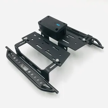 

1Pair Metal Foot Pedal Side Step Lateral Plate Board with Receiving Box for RC Model Cars Axial 90046 Frame Jeep Shell DIY Parts
