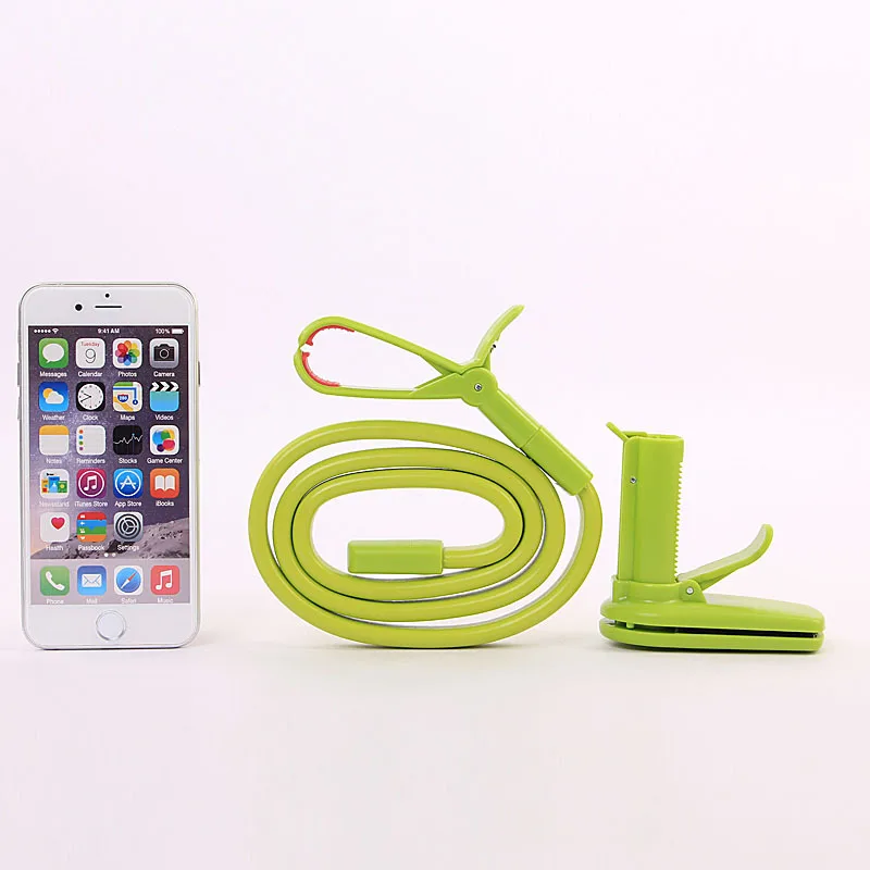  BGreen Bendable Universal Mobile Cell Phone Desk Holder 360 Rotating Clip Bed Stand For iPhone 5S 6