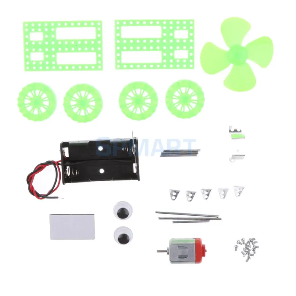 Wind Powerd Car DIY Assembly Model Kit Energy Conversion Electrical Physics Circuit Educational Kids Student Toys Teaching Aids