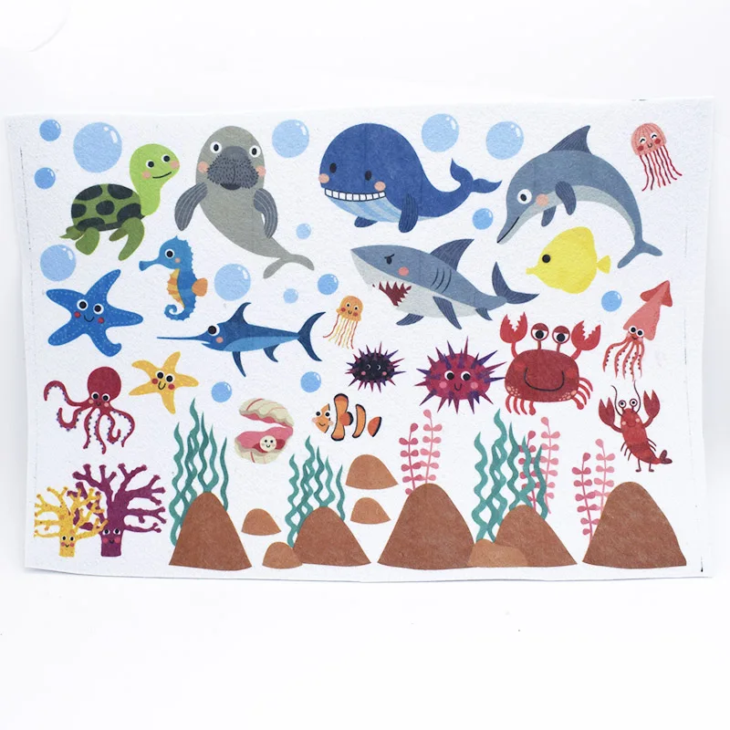 Новинка года фетр материал для рукоделия комплект ручной работы ocean Life Рыба Акула knutselen хобби nuvem детская игрушка подарок с клей петля крюк год