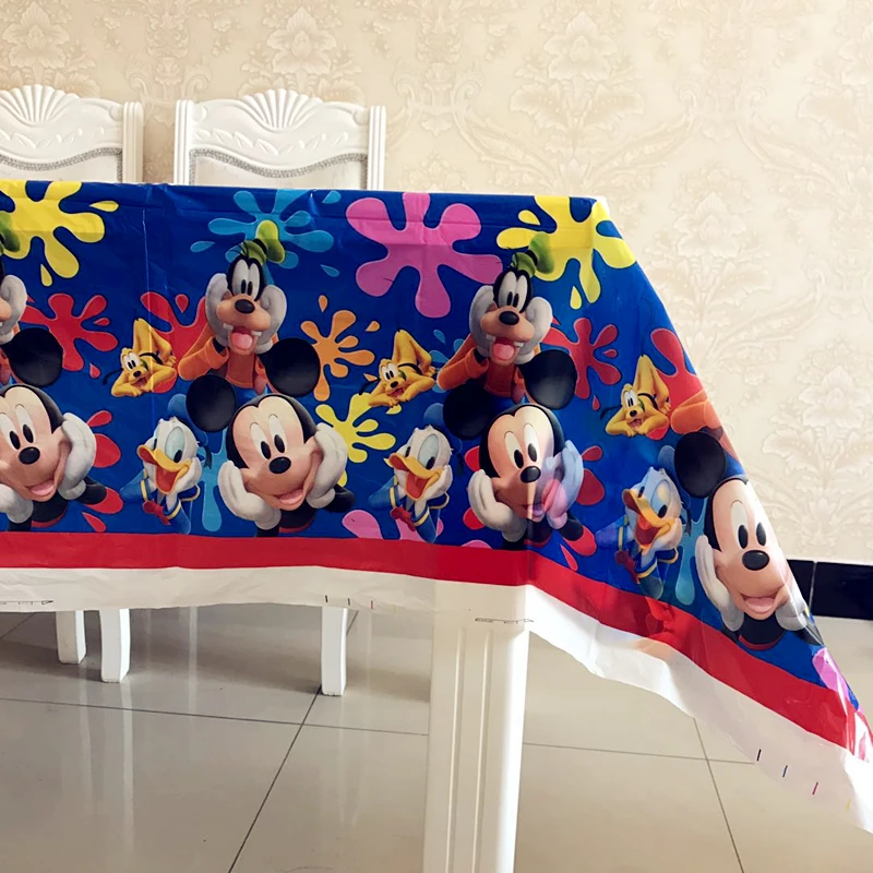 thumbnail image 2 of 3-Pack Mouse Tablecloths - Disposable Plastic Party Table Covers 51.2x86.6 Inches 2 of 12