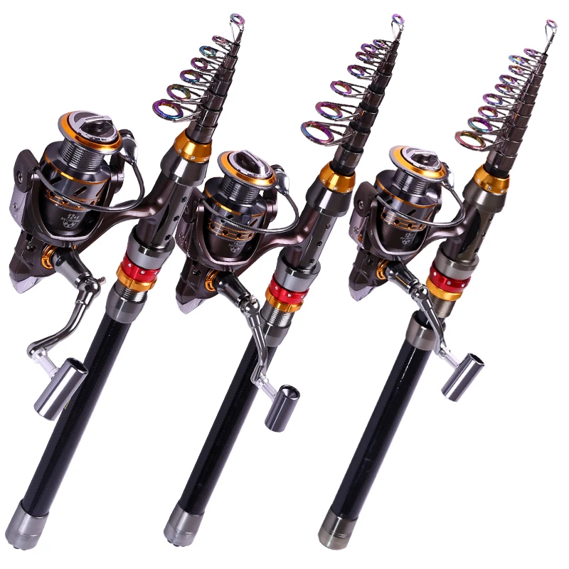 2016 new font b Fishing b font Rod 1 8 3 6M Carbon Telescopic And 13BB