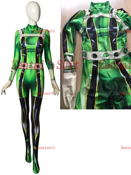

3D Printed Boku no Hero Academia Froppy Cosplay Costume Pro Hero Tsuyu Asui My Hero Academia Zentai Suit For Female/Girl/Custom