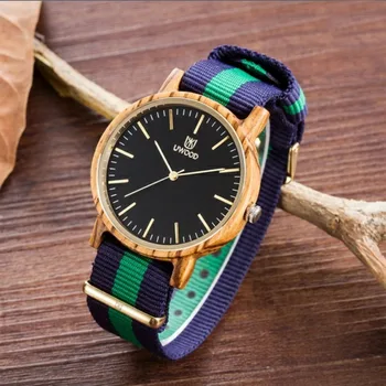 

Hot sales 2018 New arrival Fashion Wooden Watch Women's Bamboo Wood Watch Men's Quartz Nylon Wristwatches Gift Watch relogio