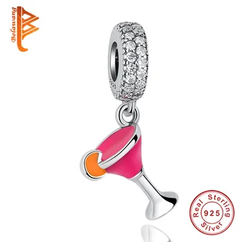 

BELAWANG Original 925 Sterling Silver Fruity Cocktail Charms Fit Pendant Bracelets&Bangles Unique Silver Jewelry Gift for Women