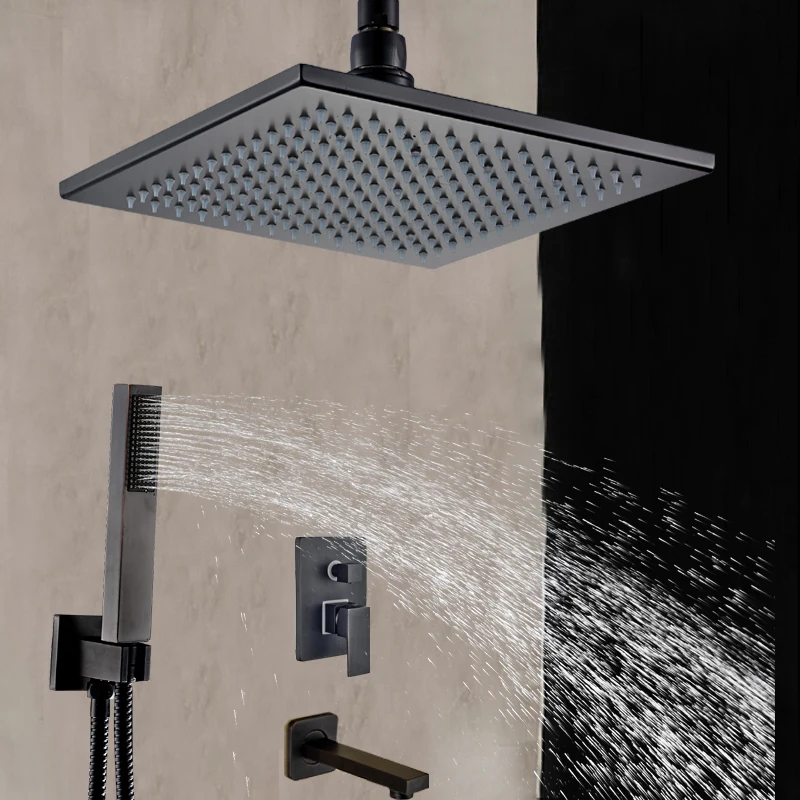 Us 110 16 32 Off Ceiling Mounted Oil Rubbed Bronze Shower Faucet Hand Shower Tub Spout Faucet In Shower Faucets From Home Improvement On Aliexpress