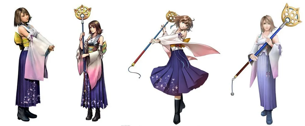 Final Fantasy, 10 маскарадный костюм Yuna, аксессуары, клипсы, серьги, ожерелье с колокольчиками, браслет, цветок, кольцо, набор, Необычные Модные ювелирные изделия