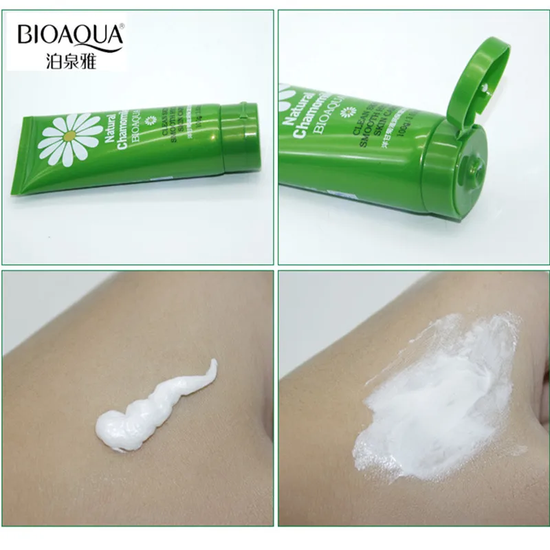 BIOAQUA Natural Chamomile Facial Cleanser Deep Moisturizing Rich Foaming Hydrating Whitening Shrink Pores Essence Face Cleansing Care 5