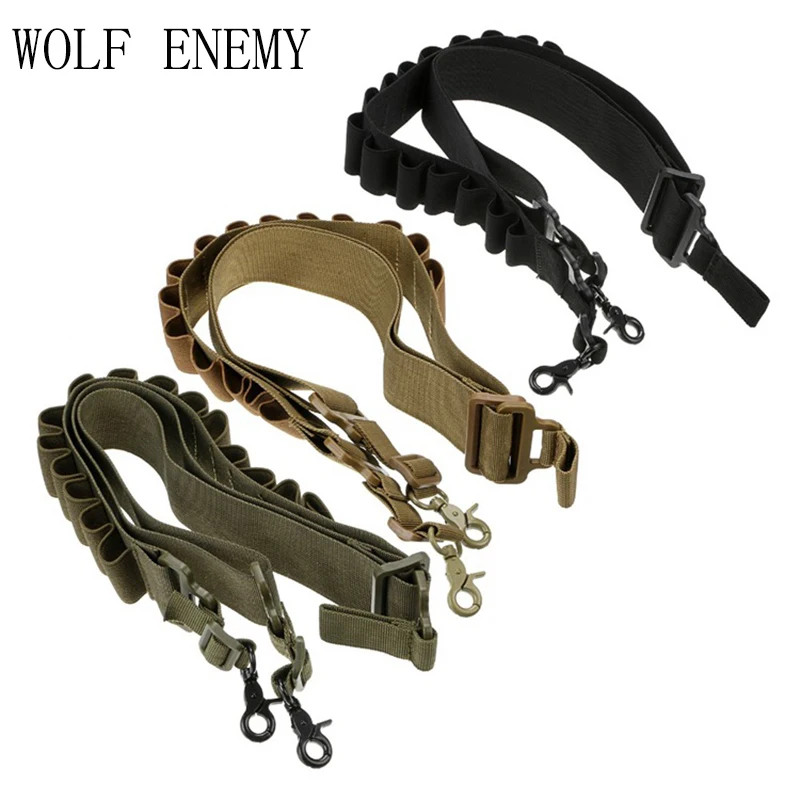 

Tactical Shooting Adjustable Gun Sling System Strap Shotgun Carrying 15 Rd Gun Straps System Paintball Gun Sling Airsoft Hunting