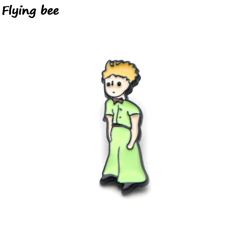 

Flyingbee Le Petit Prince Enamel Pin For Clothes Bags Backpack badge Personality Brooch Shirt Lapel Pins X0206