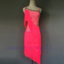 Стиль латинский танцевальный костюм сексуальные камни кисточкой латинские танцевальные платья для женщин конкурс латиноамериканских танцев платья A36 S-4XL