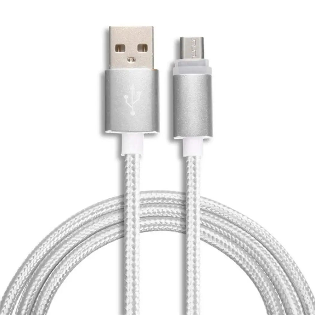 1 м Плетеный Микро светодиодный кабель USB/зарядный usb-c/HDMI для MacBook Pro Android