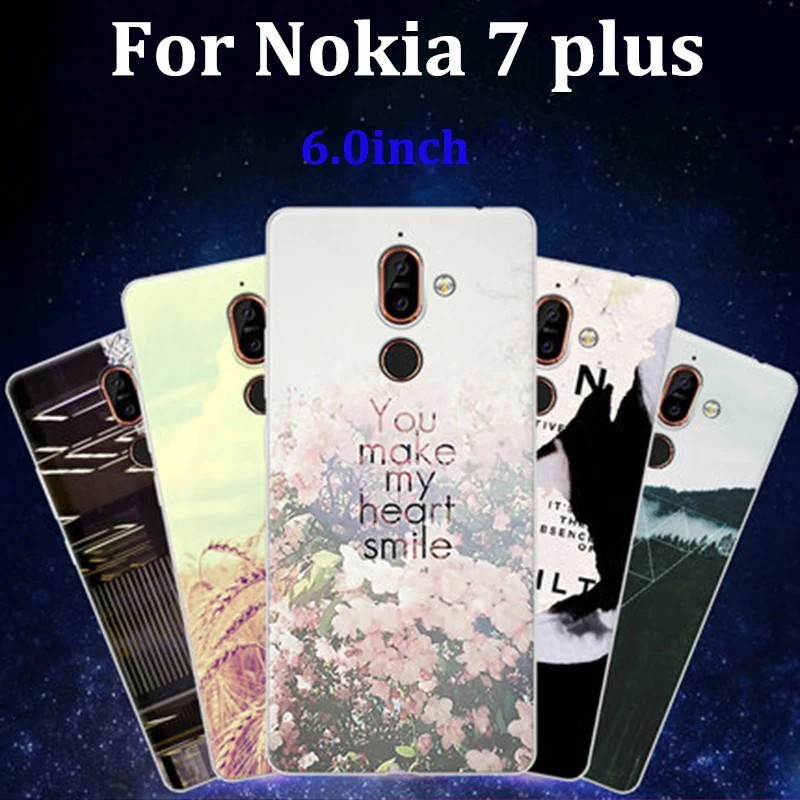 Для Nokia 7 plus чехол милый мультяшный мягкий для телефона Nokia7 TA-106 защитный capas coque |