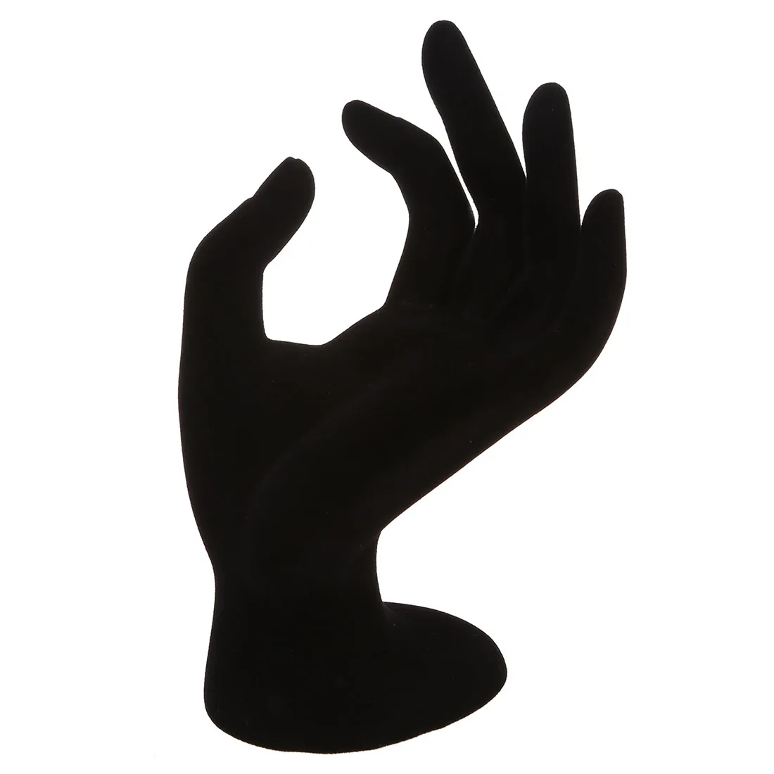 OK-Hand-Gestured бархатный футляр для кольца стенд ювелирные изделия Дисплей Держатель-черный