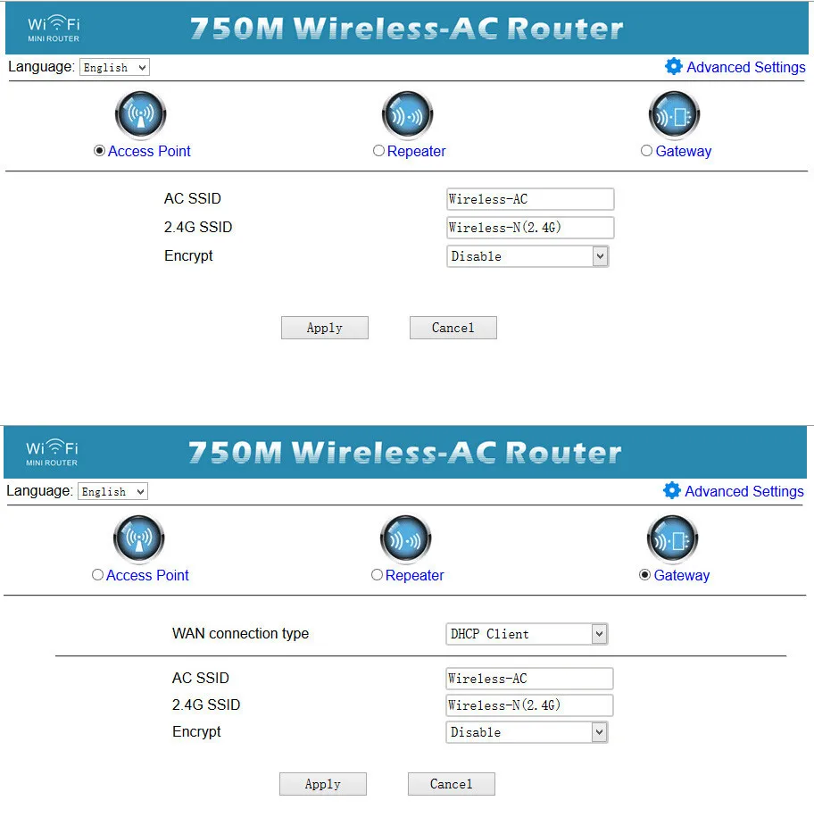 AC750 Wi-Fi Range Extender маршрутизатор Reapter ускорители 2,4 ГГц и 5 ГГц Dual Band Макс. 750 Мбит/с 802.11ac США/ЕС/Великобритания/АС Plug Бесплатная доставка