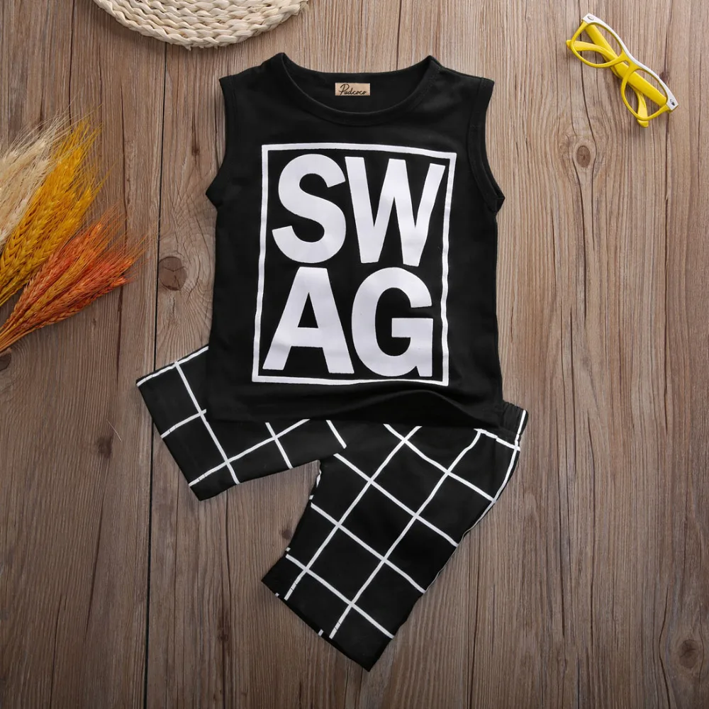 

2pcs Newborn Toddler Infant Kids Baby Boy Clothes T-shirt Tops Pants Outfits Set