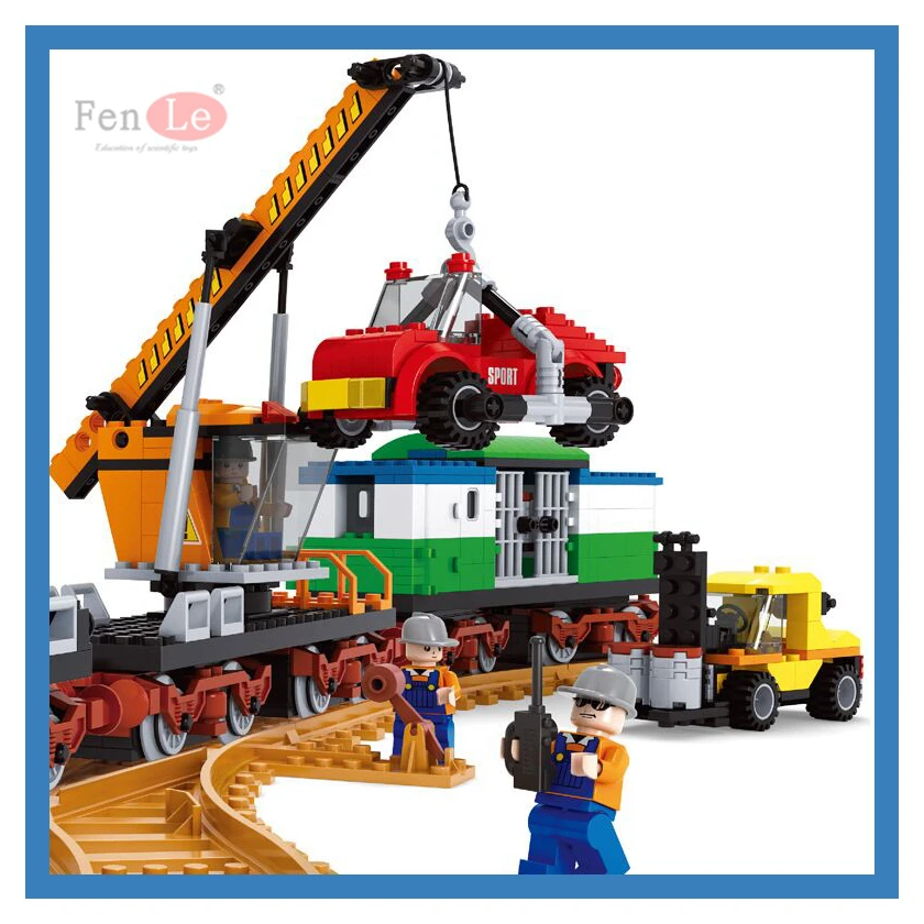 Модели Ausini, строительные наборы, совместимые с technic train, 3D блоки, обучающая модель и строительные игрушки, хобби для детей