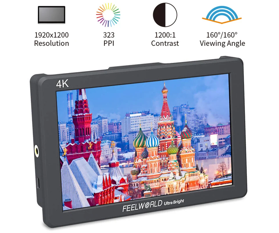 FEELWORLD P7S 7 дюймов 2200nit алюминиевый корпус полевой монитор 3g SDI 4K HDMI монитор Full HD 1920x1200 ips для DSLR камеры на открытом воздухе