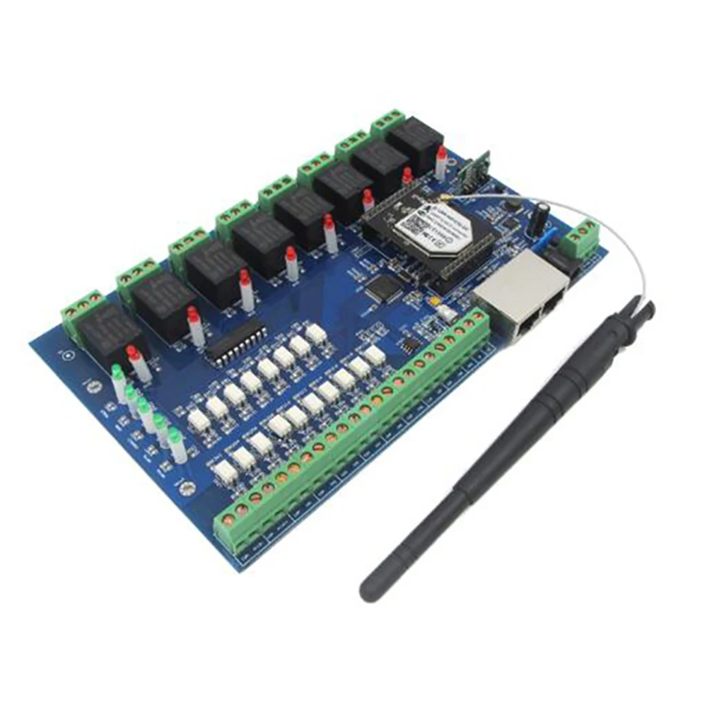 

USR-WIFIIO-88 Smart WIFI Network Relay Board 8 Access Channel Input Output Remote Control Switch with RJ45 Wireless Device Q051