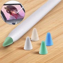 Немой силиконовый сменная Насадка На глушитель чехол Nib для Apple Pencil 2 1 стилус ручка для тачскрина износостойкий Противоскользящий наконечник оболочка кожи