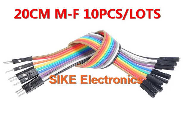 Новый 10 шт в ряд Dupont кабель 20 см 2 54 мм 1pin 1 p-1 p Женский для мужчин Перемычка провода