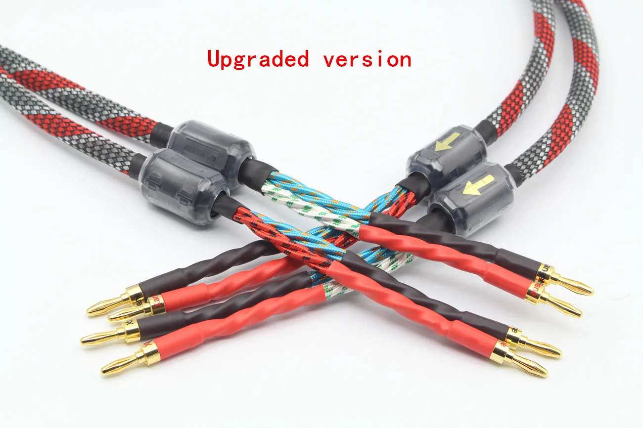  One Pair Xangsane oxygen-free copper audio speaker cable HI-FI high-end amplifier speaker cable Ban