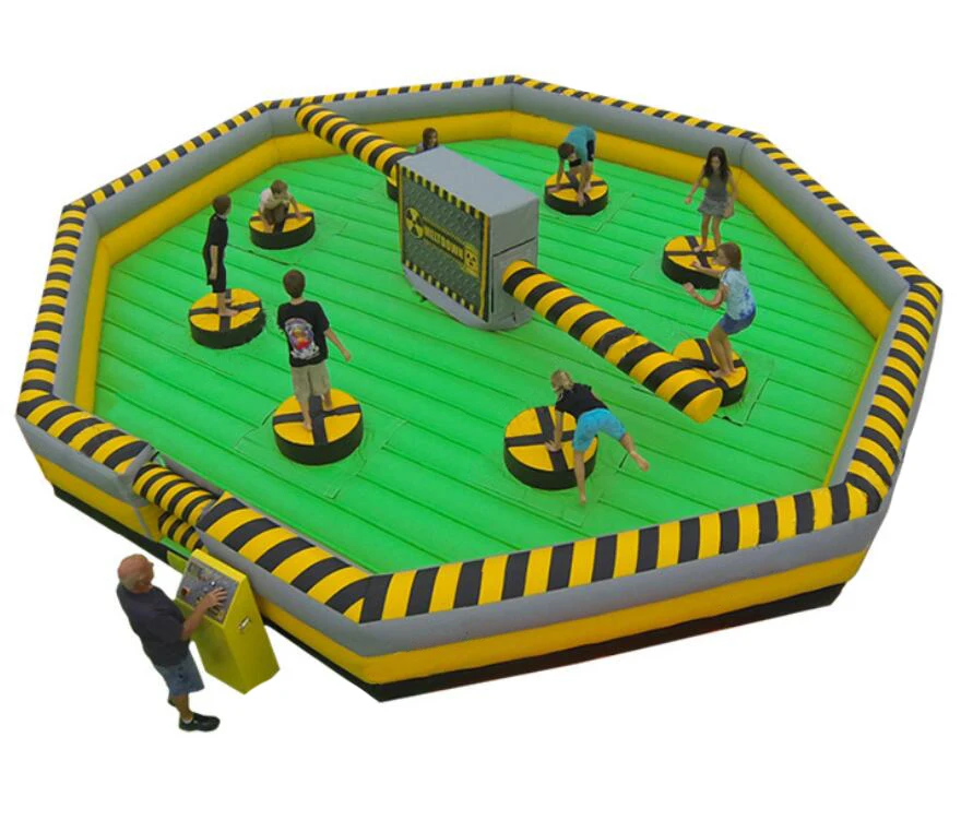 

9*9minflatable mine sweeping game Inflatable wipeout inflatable sweeper customized inflatable meltdown challenge games