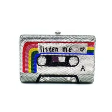 Специальный custo mi zation Свадебная вечеринка кошельки Женская Вечеринка слушать мне сумка ленты бриллиантами вечерние mi расшитая кристаллами Сумочка-клатч кошельки