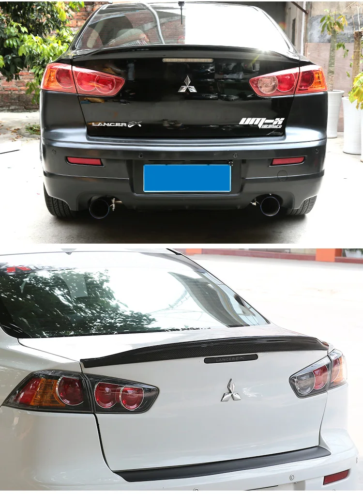 For Mitsubishi Lancer EX Evo 2008 2009 2010 2011 2012 2013 2014 2015 ABS Plastic Unpainted Primer Color Rear Trunk Wing Spoiler