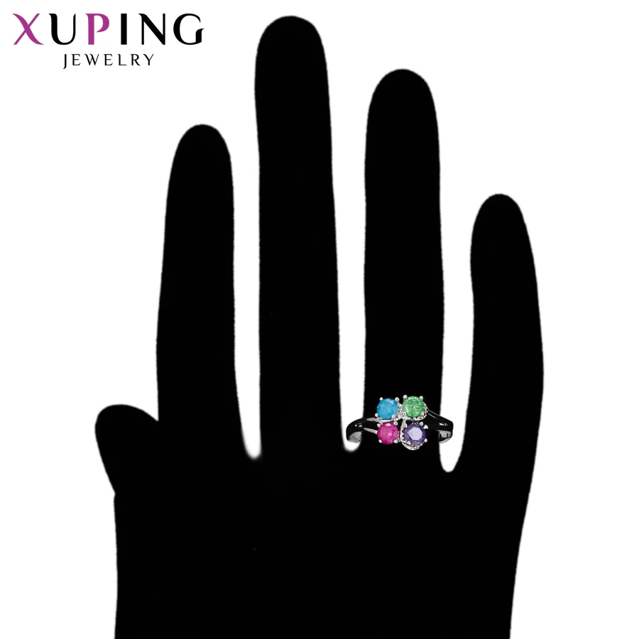 Xuping Jewelry Fashion Simple Ring  Gold or Rhodium Plated for Women Gifts 15200