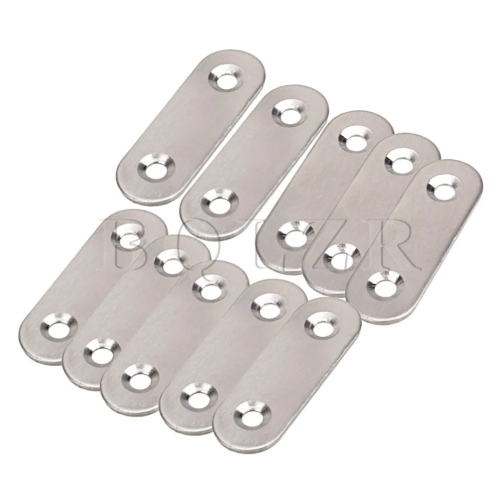 Flat Steel Brackets Straight Mending Plates Repair Fixing Joining 4/" 10x 100mm