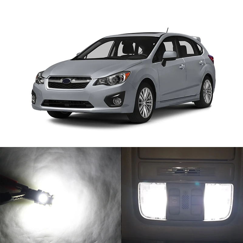 8Pcs White Canbus Bulbs LED Interior Kit Car Lights For 2008-2017 Subaru Impreza