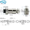 1 PCS Air outlet connector  Copper plating silver GX12  2.3.4.5.6.7.core Aviation plug adapter ► Photo 2/5
