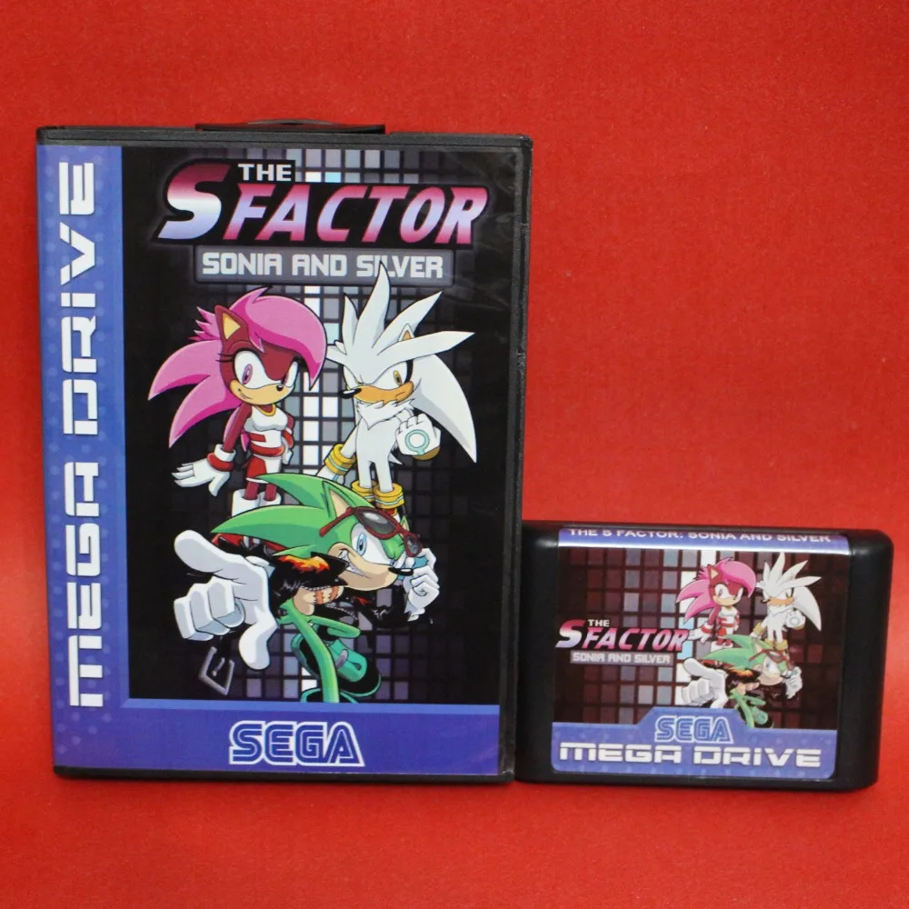 Карта памяти S Factor Sonia и Silver 16 bit MD в розничной упаковке для системы видеоигровой