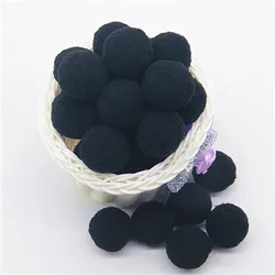 Versatile Black Pompom Assortment for Crafts and Decorations (28 - 30mm  20pcs)