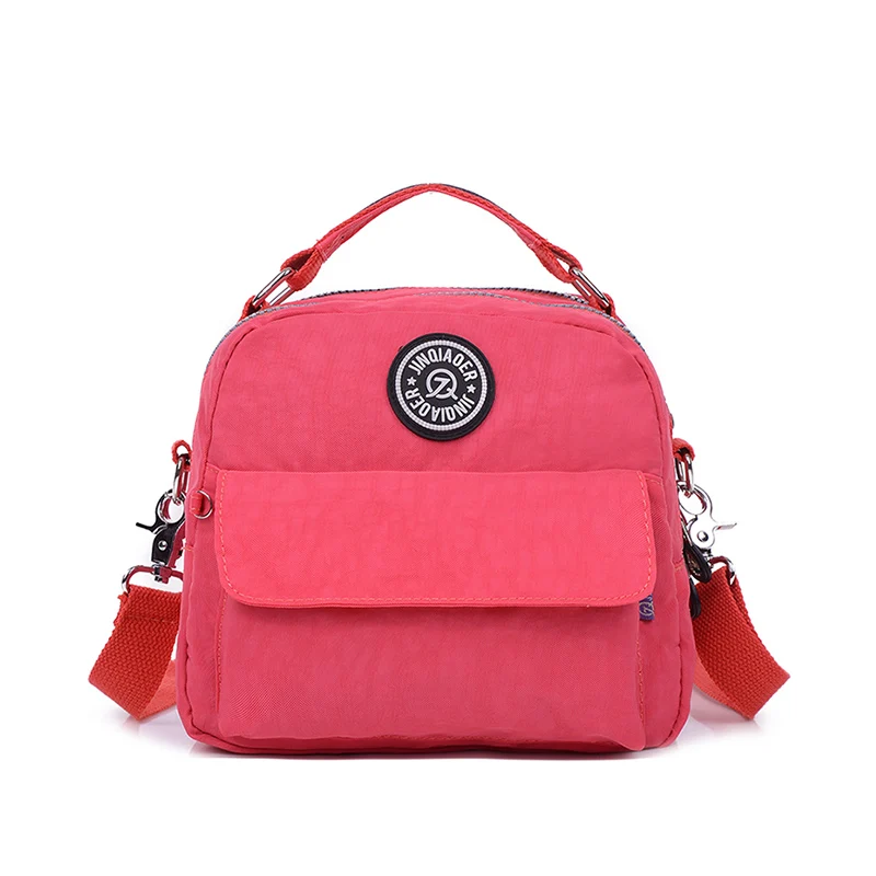 Новинка, многофункциональная модная нейлоновая женская сумка, сумка на плечо, Женская Повседневная маленькая сумка-мессенджер, сумки через плечо - Цвет: Розовый