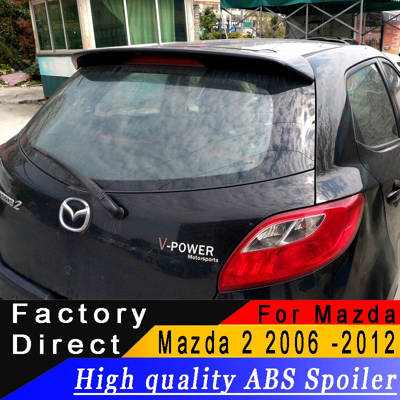 Для Mazda 2 M2 2006 до 2012 хэтчбек заднего крыла спойлер высокого качества ABS Материал спойлер грунт или любой цвет для mazda