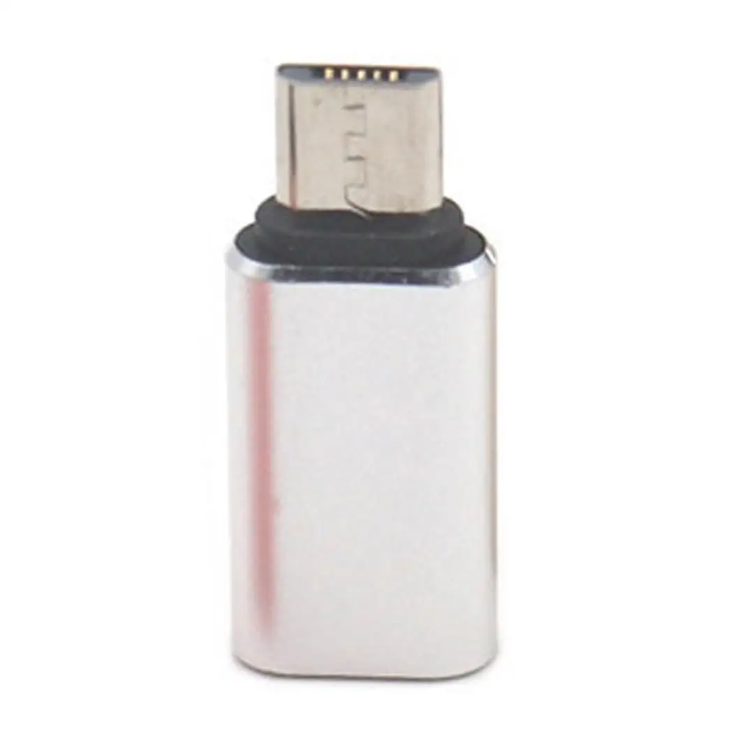 USB 3,1 USB-C type C Женский к Micro USB Мужской адаптер для зарядки данных Конвертер Разъем - Цвет: silver