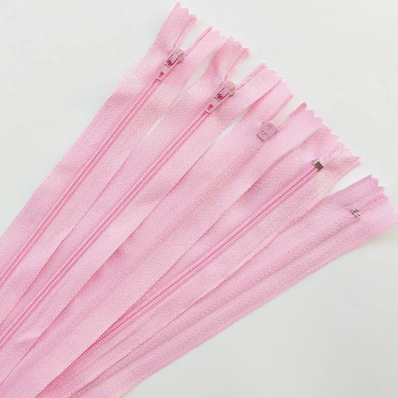 

10pcs Pink 3# Closed Nylon Coil Zippers Tailor Sewing Craft (12 Inch) 30 CM