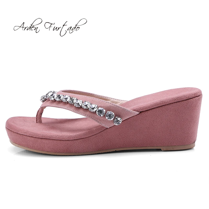 pink rhinestone flip flops