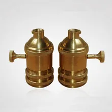 10 мм винт E27 медный переключатель лампа цоколь/ретро Американский держатель люстры 10 шт