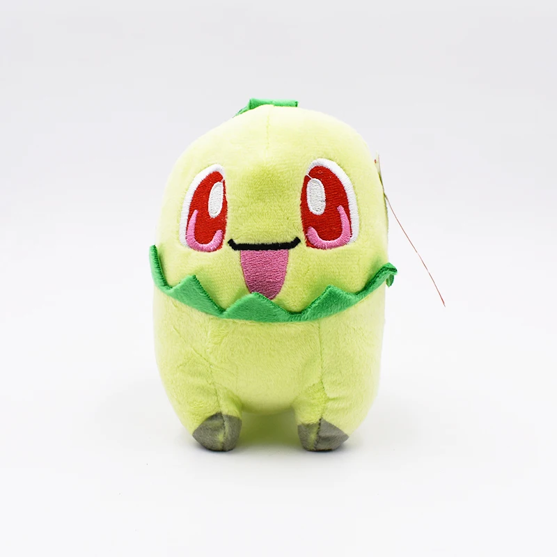 

20pcs/lot Anime Doll 6" 15cm Chikorita Plush Toy Soft Stuffed Peluche Animal Doll FREE SHIPPING
